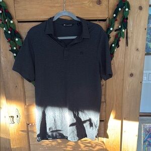 Travis Mathew Charcoal Polo Shirt medium